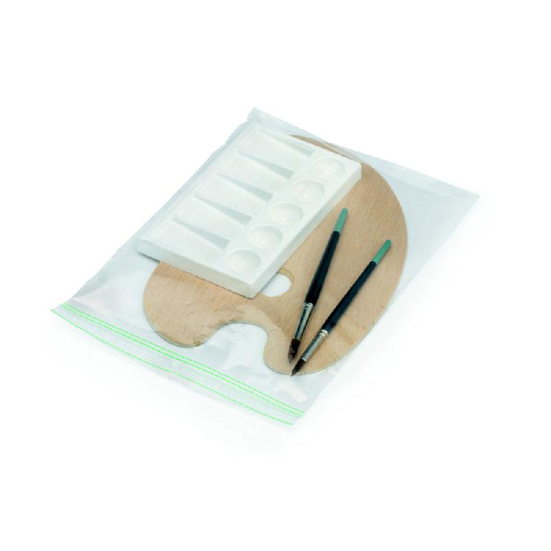 SACHET PLASTIQUE RECYCLE A FERMETURE ZIP RAJA - 23 X 32 CM - EPAISSEUR 60 MICRONS - TRANSPARENT - CARTON DE 1000