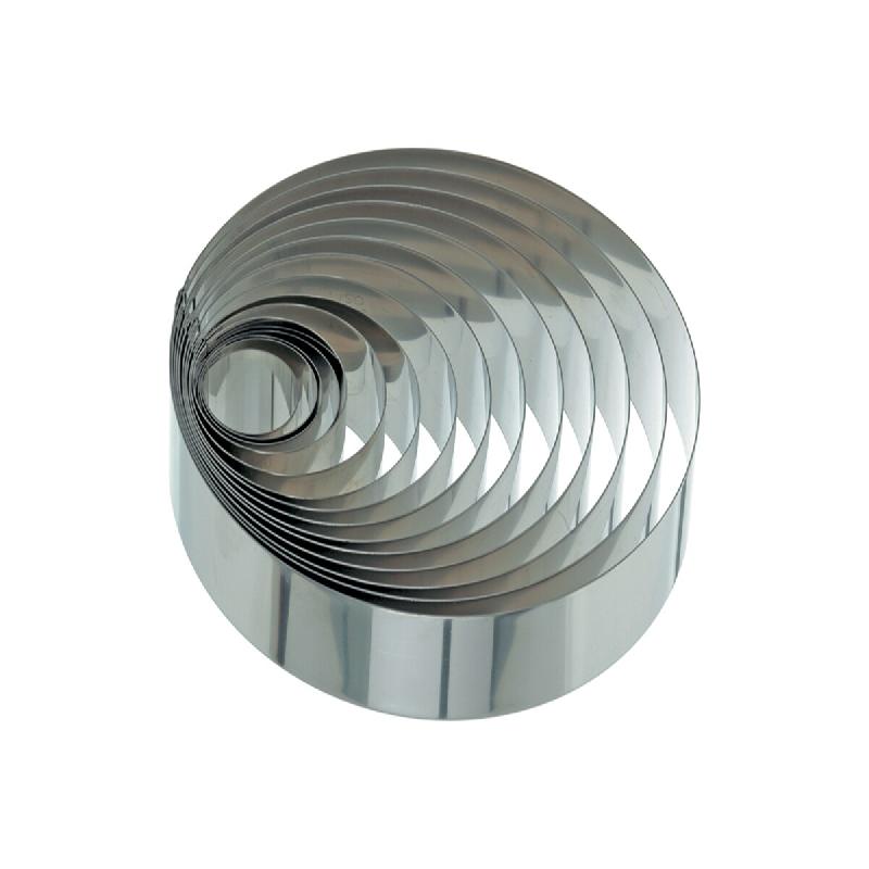 Schneider - Cercle à pâtisserie, acier inoxydable, 120 x 45 x 1,5 mm - inox 163120_0