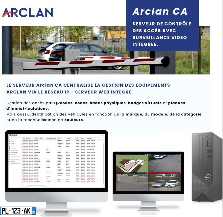 Serveur de contrôle des accès avec surveillance vidéo_0