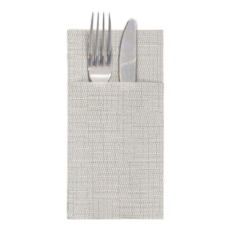Serviette kangourou Dry Cotton 55 G/M2 40x40 cm  gris Airlaid - par 700_0