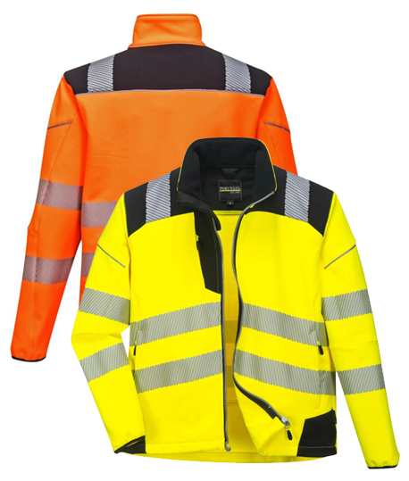 Softshell haute visibilité déperlante, Coloris : Jaune Fluo, Taille : L_0