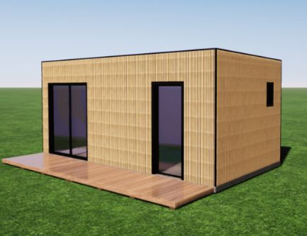 Studio de jardin en kit - Kit&A - 19,50 m² avec bardage bois français et isolation_0