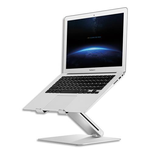 SUPPORT ORDI PORTABLE ALBA ALU 11 A 15,6'' JUSQU'A 12CM HAUTEUR-INCLINAISON REGLABLE 75° BRAS/80° PLATEAU