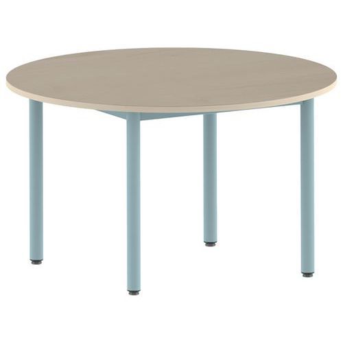 TABLE CARÉLIE RONDE Ø 120 CM FIXE T5 STRAT ÉRABLE LAGON 6027 - MOBIDECOR