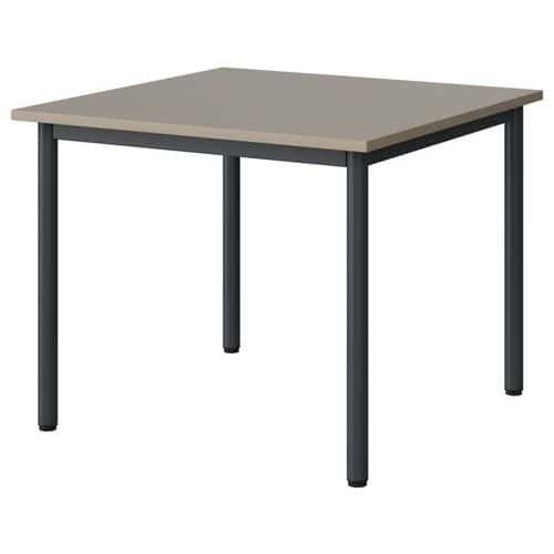 TABLE MALIBU 80X80CM T4 4P STRA ABS GRIS U727/GRIS 7016
