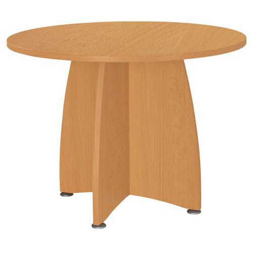 TABLE RÉUNION ELANCIA RONDE PIEDS CROIX DIAMÈTRE 100 CM 1790 - BURONOMIC