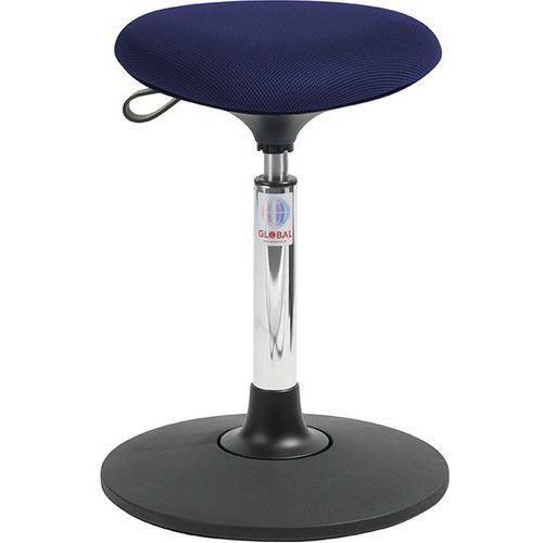 TABOURET SWAY TRIA - TISSU 3D - BAS - BLEU - GLOBAL PROFESSIONAL SEATING