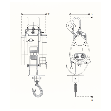 Treuil électrique de levage de chantier CW 220V de 160 à 500 kg Référence   DKL160_1
