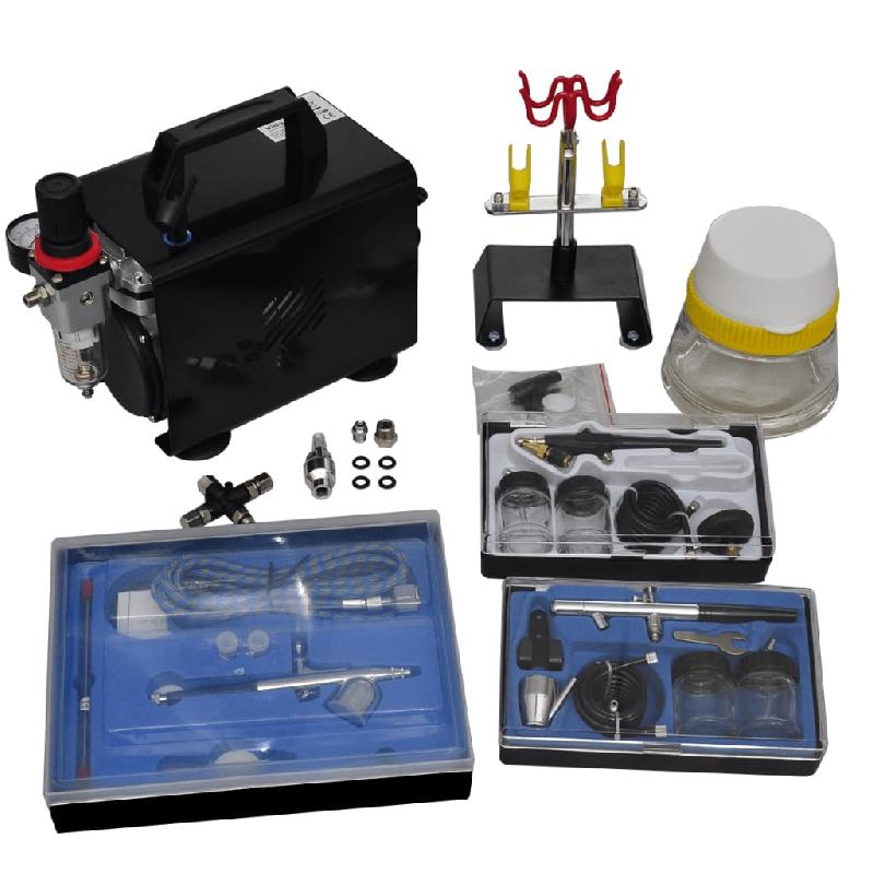 Vidaxl kit de compresseur d'aérographe avec 3 pistolets 140286_0