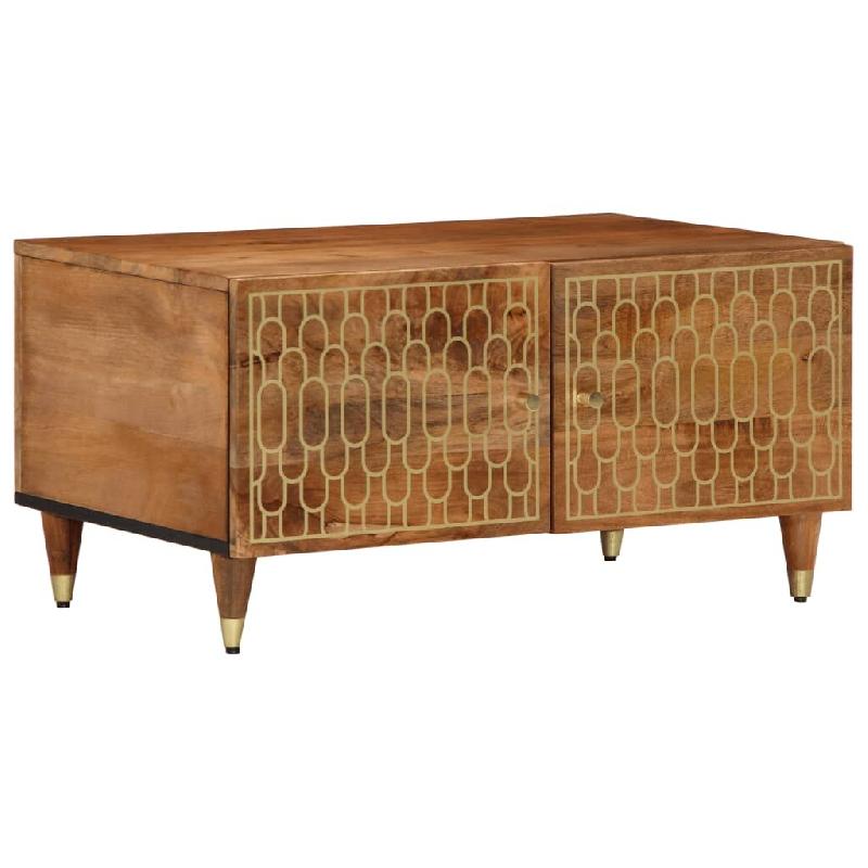 VidaXL Table basse 80x50x40 cm bois de manguier massif Modèle Symphonie Pro - 358289_0