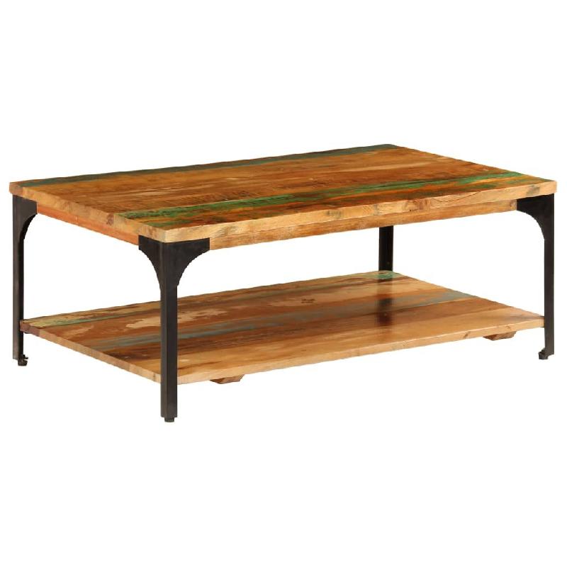 VidaXL Table basse et étagère 100x60x35 cm Bois de récupération solide Modèle Atlas Master Plus - 247324XL_0