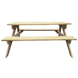 VidaXL Table de pique nique 150 x 135 x 71,5 cm Bois - vert Bois massif 41725_0