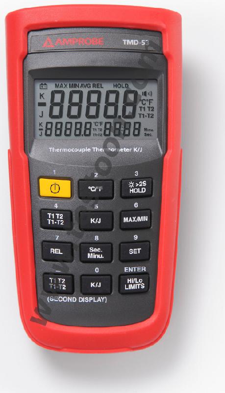 Thermomètre double voie thermocouple type k & j - AMPTMD53_0