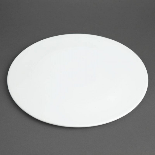 ASSIETTES À PIZZA EN PORCELAINE BLANCHE OLYMPIA Ø 330 MM - LOT DE 6