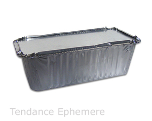 Barquette alimentaire barquette aluminium 930ml avec couvercle  ref. Produit : baluco1la100_0