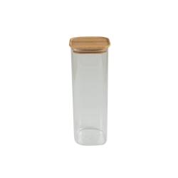 BERARD France Pot Verre Carré PM Couvercle Bambou 2100ml - transparent multi-matériau 97303_0