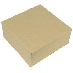 Boite Carree Brune en Kraft pour Patisserie - 18x18x8 cm - par 50 - marron en carton 3760394093916_0