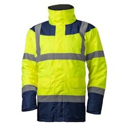 Coverguard - Parka HV matelassée jaune bleu marine KETA Jaune / Bleu Marine Taille L - L jaune 5450564023154_0