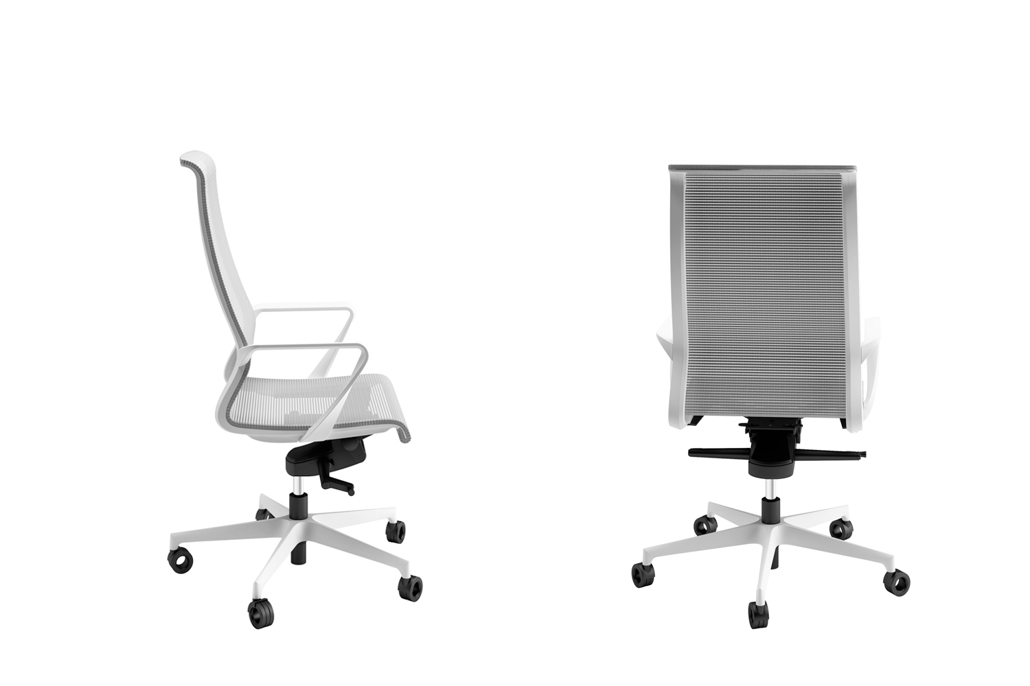 Dinamica - Fauteuil de bureau design en résille avec bascule décentrée et options personnalisables_0