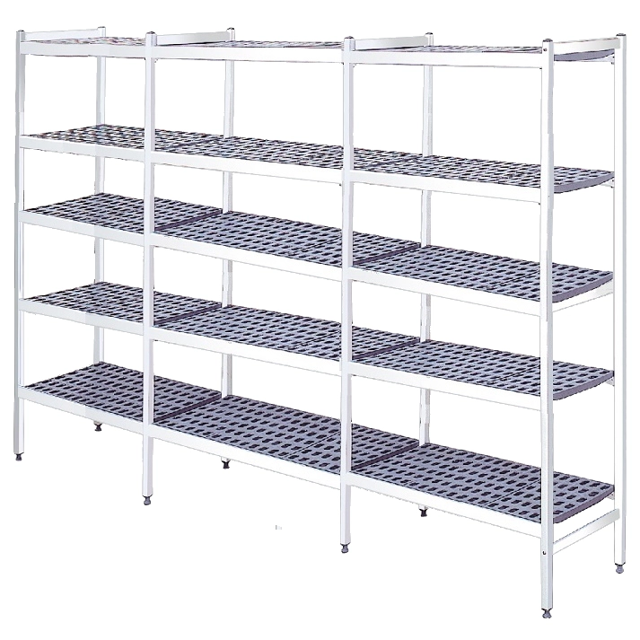 EURAST - Étagères en duralumin 5 niveaux - 4473x470x1700 mm - 44734500 - inox 44734500_0