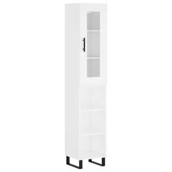Helloshop26 - Buffet bahut commode armoire meuble de rangement organisateur cuisine salle de séjour salon haut 34,5 x 34 x 180 cm 02_0032378 - 300021_0