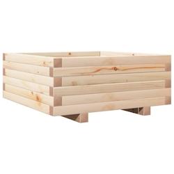 Helloshop26 - Jardinière bac lit surélevé plantes fleurs terrasse jardin 60 x 60 x 26,5 cm bois de pin massif marron 02_0037704 - 3000213937282_0