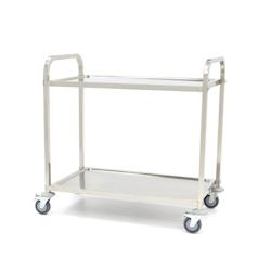 Chariot de service en acier inoxydable - 2 étagères - Maxima - 8719632120674_0