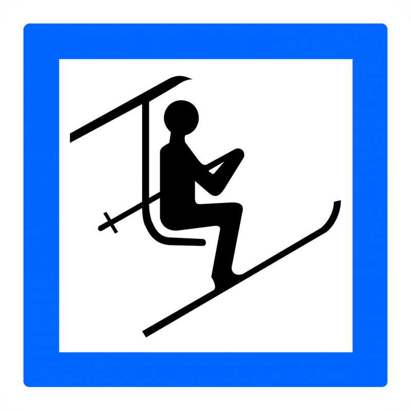 Panneau point de départ télésiège ou télécabine CE20B - WP Signalisation_0