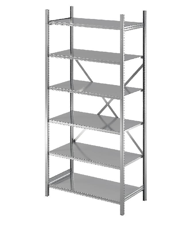 Rayonnage léger à tablette - Échelle jusqu'à 2500 mm - Profondeur 300 à 500 mm - Rack System_0