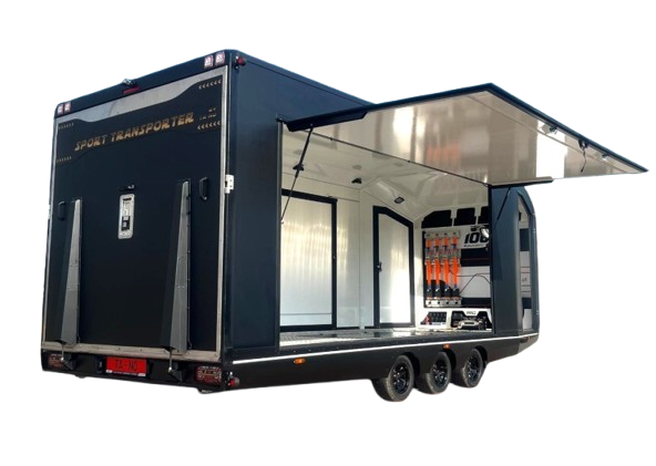 Remorque porte voiture-plateau - 6,00 x 2,30 m, 3500 kg - ta-no sport transporter 35.60 full option « black »_0