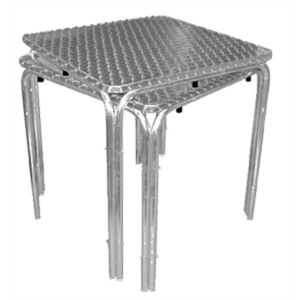 Table carrée empilable modèle TRU505 - intérieure et extérieure - résistante et sans entretien - 700x700 mm_0