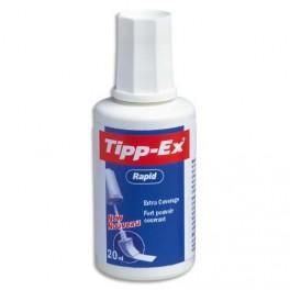 TIPP EX CORRECTEUR FLUIDE AVEC PINCEAU EN MOUSSE SÉCHAGE RAPIDE FLACON DE 20 ML RAPID