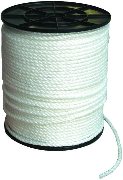 TRESSE POLYAMIDE BLANCHE DROITE 6MM LG100M RR= 650KG