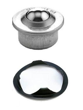 Unité de transfert de billes 22mm en acier zingué - fixation à ressort - marque Bridge Bearings_0