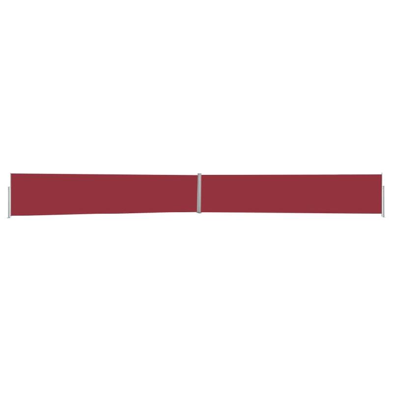 AUVENT PARAVENT STORE BRISE-VUE LATÉRAL RÉTRACTABLE DE PATIO JARDIN TERRASSE BALCON PROTECTION VISUELLE ÉCRAN 170 X 1200 CM ROUGE 02_0007308_0