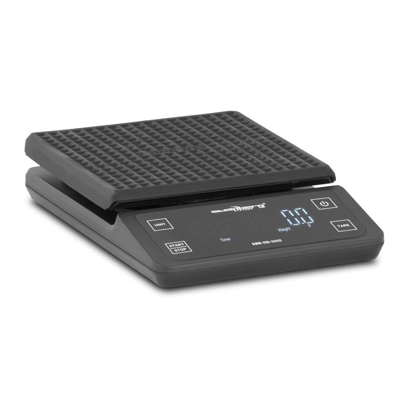 Balance à café professionnelle Steinberg Systems - Écran LCD, 3 kg max, précision 0,1 g, unités (g, oz, ml), minuterie - 14_0004694_0