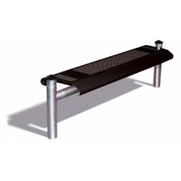 Banquette Mercure - piétements en tube acier - assise galvanisée 148 cm_0