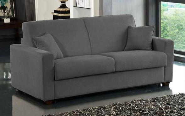 Canapé Lit 2 3 Places Dreamer Microfibre Gris Convertible