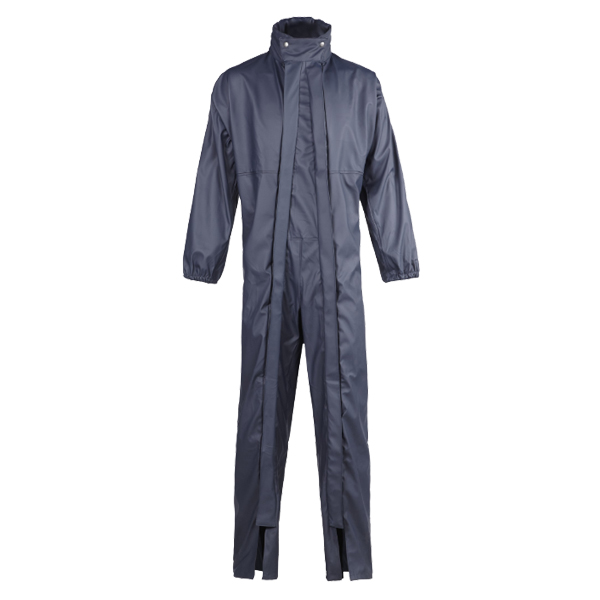 COMBINAISON DE PLUIE UNISEXE ORK NORTH WAYS AVEC CAPUCHE ET DOUBLE FERMETURE MARINE TAILLE M