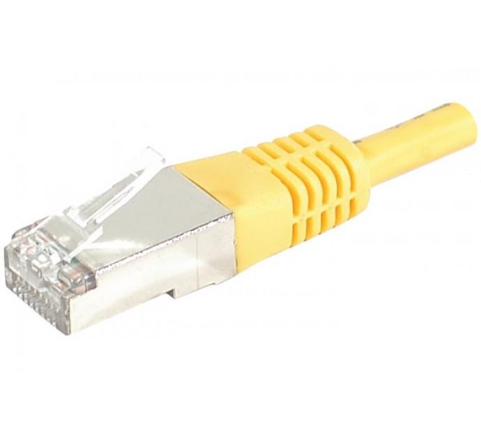 Dexlan cordon RJ45 catégorie 6A S/FTP jaune - 1,5 m - blindage optimal et norme ANSI/TIA 568_0