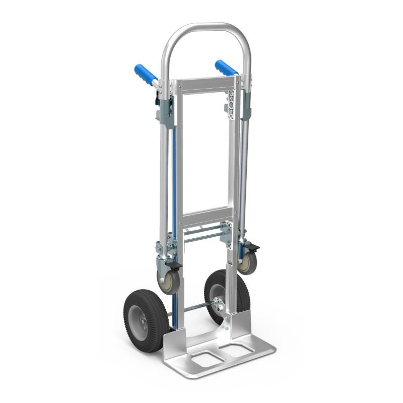 Diable chariot repliable en aluminium - 2-en-1 multifonctions - Charge 200-250 kg_0