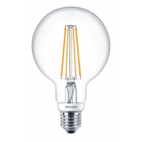 E27 globe 95 led effet filament 7w=60w 2700k /827 dimmable 230v philips_0