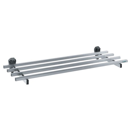 ETAGÈRE MURALE 4 BARRES FIXATION SUR CONSOLES INOX LONGUEUR 800 MM