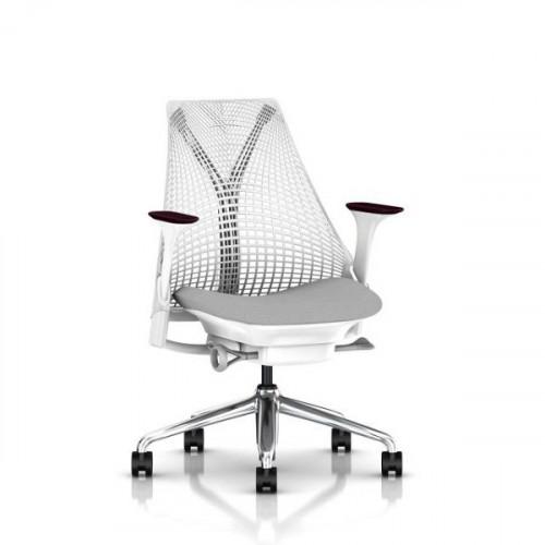 FAUTEUIL SAYL HERMAN MILLER STRUCTURE BLANCHE_0