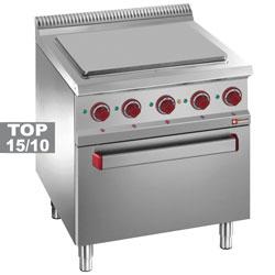 Fourneau taque électrique - module 1/1 - sur four GN 2/1 - E7/STF7 - inox AISI 304, foyers distincts_0