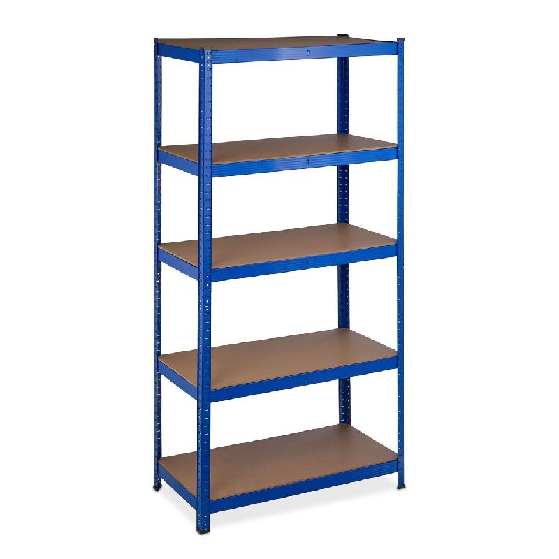 Helloshop26 - Étagère de rangement pour charge lourde 180 x 90 x 45 cm avec 5 niveaux réglables style garage en MDF bleu 13_0010198 - bleu Bois man_0