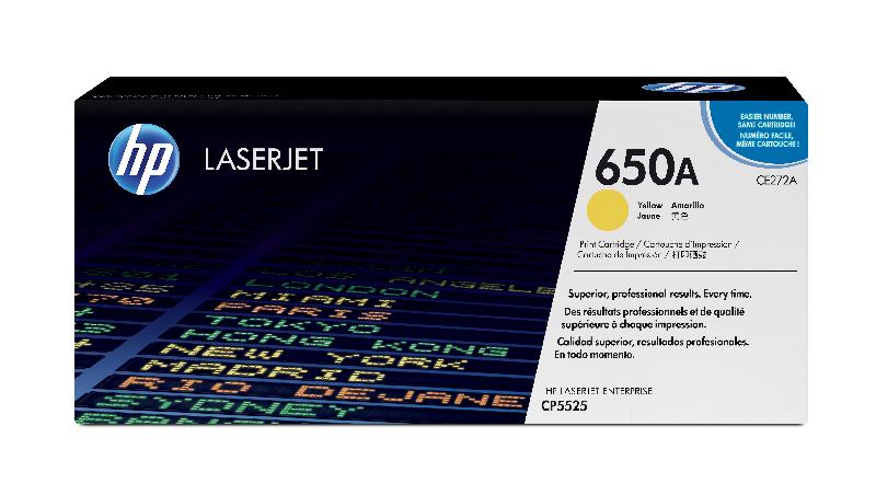 HP 650A toner LaserJet jaune authentique_0