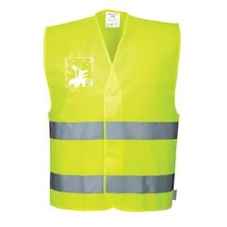 Portwest - Gilet de sécurité avec porte badge double entrée HV Jaune Taille L-XL - L/XL jaune 5036108214631_0