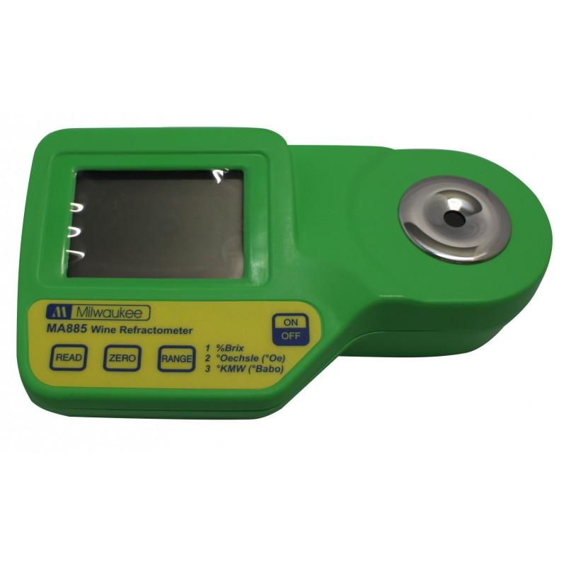 Réfractomètre numérique Milwaukee MA885 - 0 à 230° Oe / 0 à 50% Brix - Correction automatique de température_0