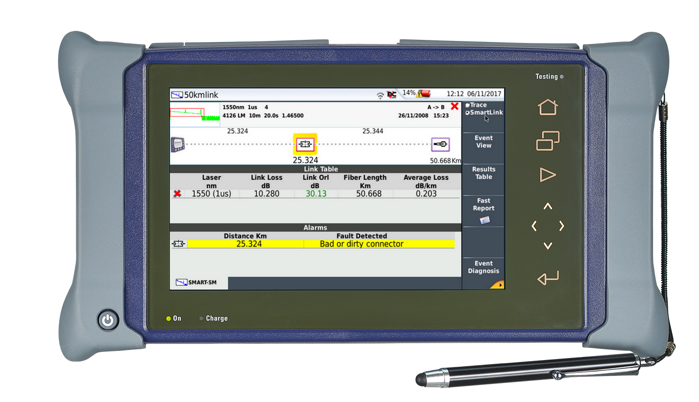 Réflectomètre Viavi MTS-4000V2 - écran TFT 9